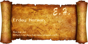 Erdey Herman névjegykártya